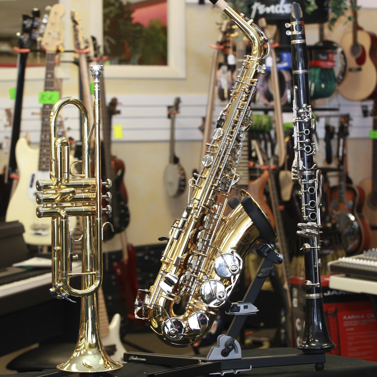 Photo: Band Instruments.